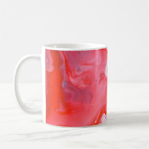 Abstraktes rotes und graues Bild Kaffeetasse