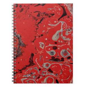 Abstraktes rotes und graues Bild Notizblock