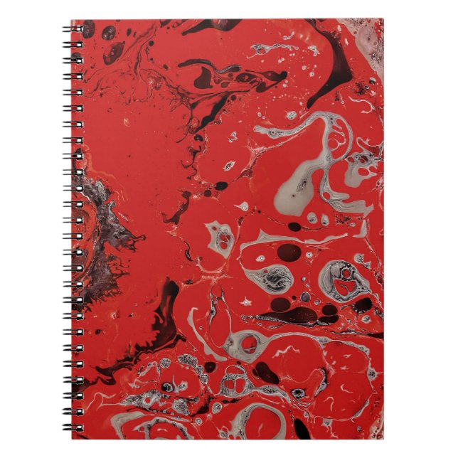 Abstraktes rotes und graues Bild Notizblock (Vorderseite)