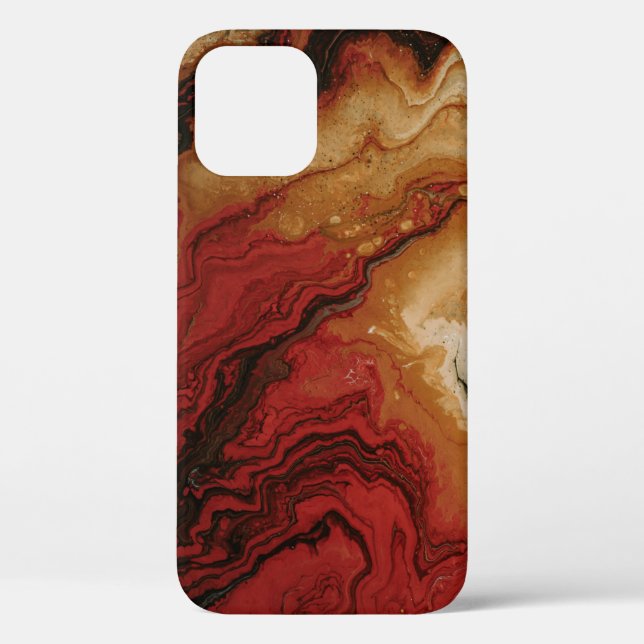 ABSTRAKTES ROTES UND GRAUES WALLPAPIER Case-Mate iPhone HÜLLE (Rückseite)