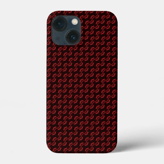 Abstraktes rotes und schwarzes Muster Case-Mate iPhone Hülle (Rückseite)