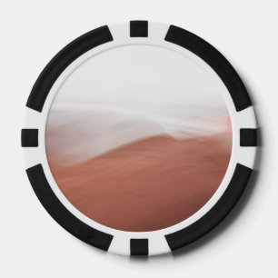 Abstraktes rotes und weißes Poker-Chip-Foto Pokerchips