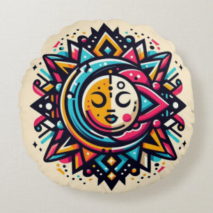 Abstraktes Rundkissen Rundes Kissen