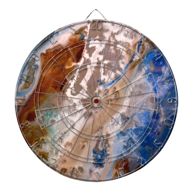 Abstraktes Sandstrandmuster mit Schaumwasser Dartscheibe (vorne)