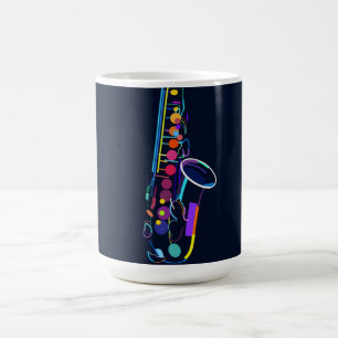 Abstraktes Saxophon Kaffeetasse