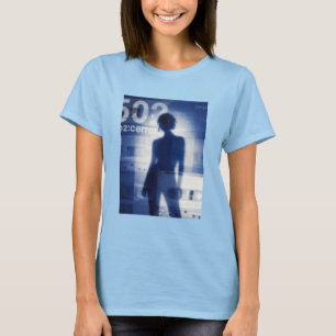 Abstraktes Schallwellen-Gesicht mit Lotus – Minima T-Shirt
