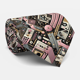 Abstraktes Schaltbrett - Retro Mid Century Modern Krawatte