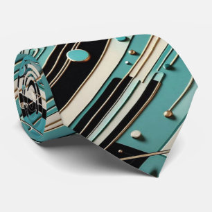 Abstraktes Schaltbrett - Retro Mid Century Modern Krawatte