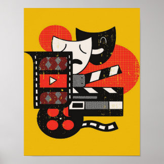 Abstraktes Schauspiel Theater| Theater Poster