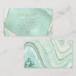 Abstraktes Schiff wünscht Brunnen V1 Minze ID827 Begleitkarte