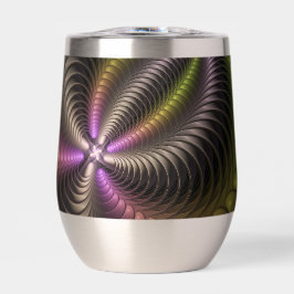 Abstraktes schlankes, buntes 3D-Fraktal