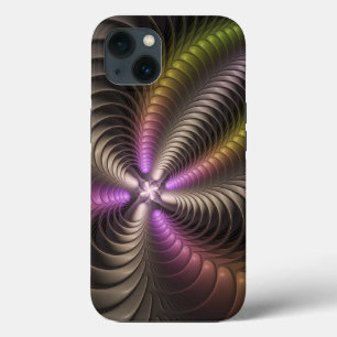 Abstraktes schlankes, buntes 3D-Fraktal Case-Mate iPhone Hülle