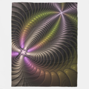 Abstraktes schlankes, buntes 3D-Fraktal Fleecedecke