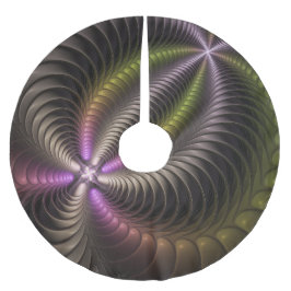 Abstraktes schlankes, buntes 3D-Fraktal Polyester Weihnachtsbaumdecke