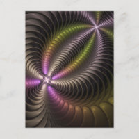Abstraktes schlankes, buntes 3D-Fraktal