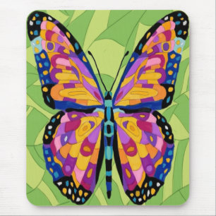 Abstraktes Schmetterlingsgemälde  Mousepad