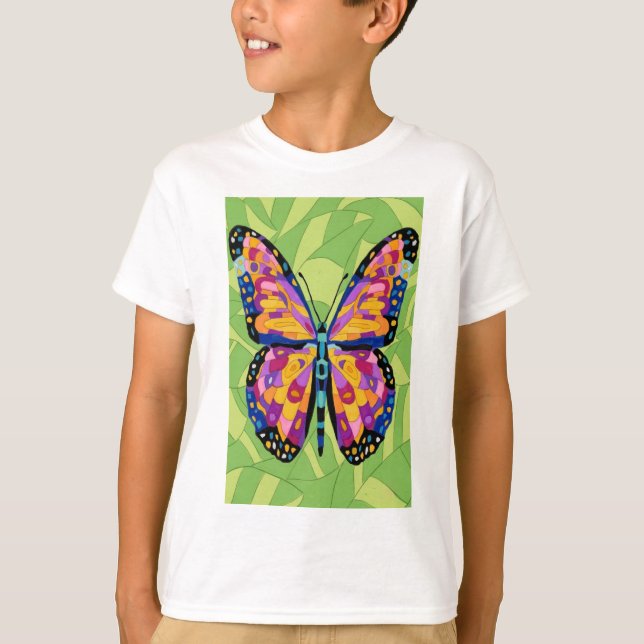 Abstraktes Schmetterlingsgemälde  T-Shirt (Vorderseite)