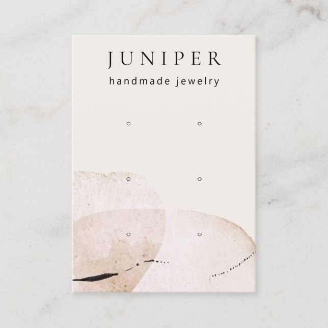 Abstraktes Schmuckstück mit Wasserfarbe Visitenkarte (Vorderseite)