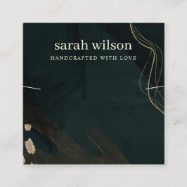 Abstraktes Schwarz-Band-Nekklassedisplay Quadratische Visitenkarte
