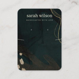 Abstraktes Schwarz-Gold-Ringen-Nekklassedisplay Visitenkarte