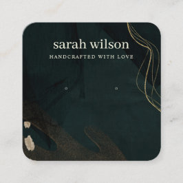 Abstraktes Schwarz-Gold-Stuhlvorschau Quadratische Visitenkarte