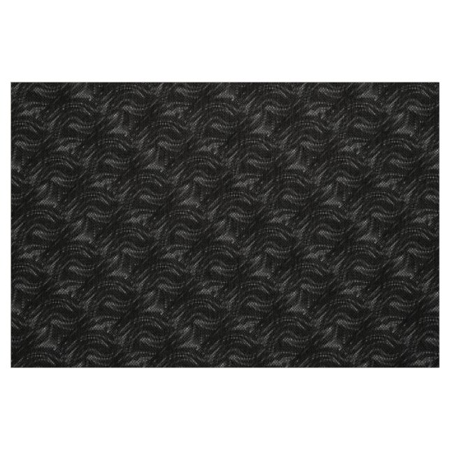 Abstraktes Schwarz-Swirbel-Muster Stoff (Fat Quarter (45,7 x 55,9 cm))