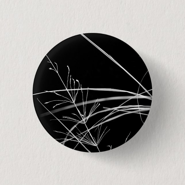 Abstraktes Schwarz-Weiß-Abzeichen Button (Vorderseite)