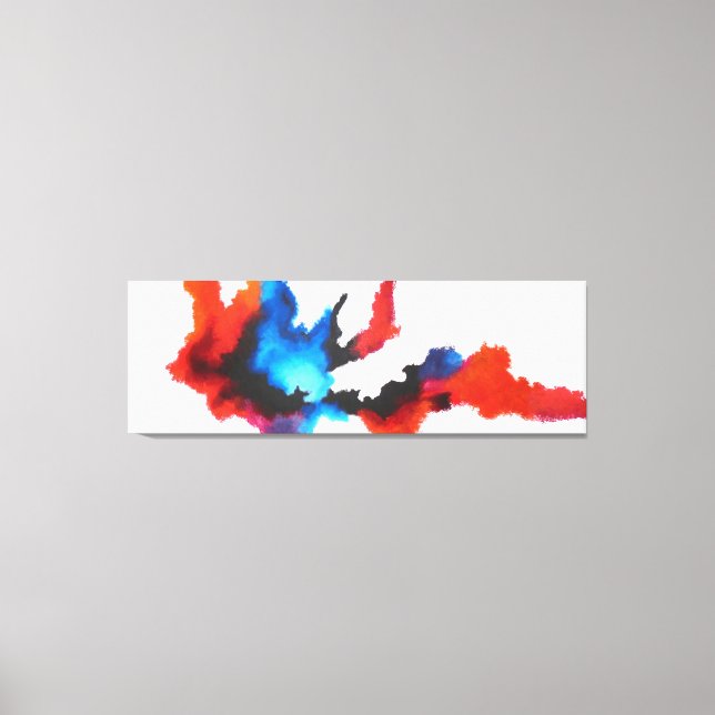 Abstraktes Schwarz-Weiß-Ausdrucksbild Leinwanddruck (Vorderseite)