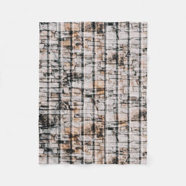 Abstraktes Schwarz-Weiß-Bild Fleecedecke (Vorderseite)