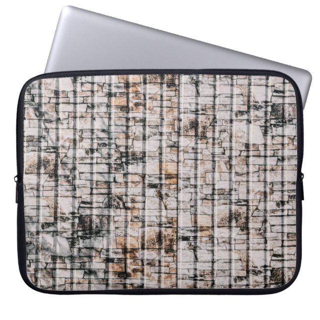 Abstraktes Schwarz-Weiß-Bild Laptopschutzhülle (Vorderseite)