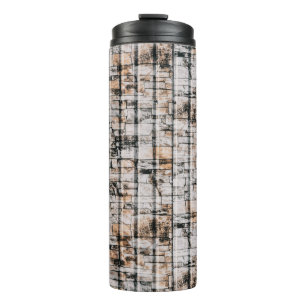 Abstraktes Schwarz-Weiß-Bild Thermosbecher