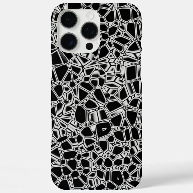 Abstraktes Schwarz Weiß Kryptonit Case-Mate iPhone Hülle (Rückseite)