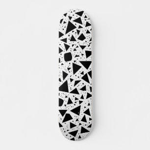 Abstraktes Schwarz-Weiß-Muster Skateboard