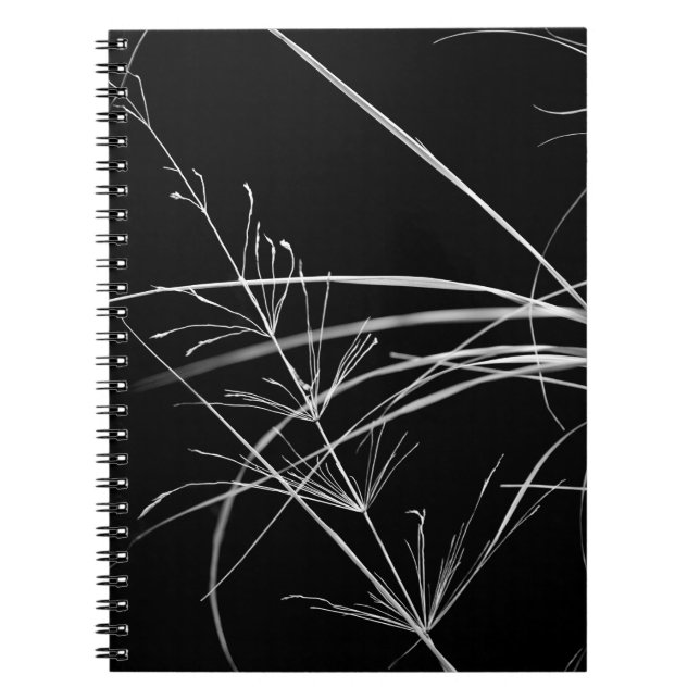 Abstraktes Schwarz-Weiß-Nature-Notebook Notizblock (Vorderseite)