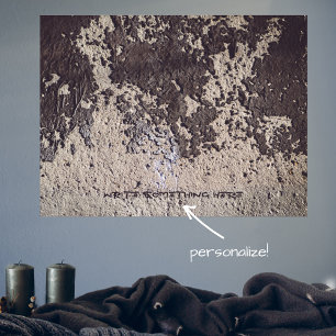 Abstraktes Schwarz-Weiß-Poster (geknackte Wand) Poster