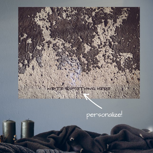 Abstraktes Schwarz-Weiß-Poster (geknackte Wand) Poster (Von Creator hochgeladen)