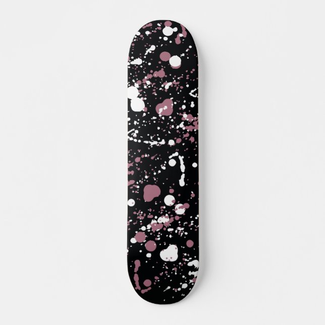Abstraktes Schwarz-weißes Musterskateboard Skateboard (Vorne)