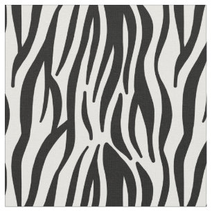 Abstraktes Schwarz-weißes Zebra-Tiermuster Stoff
