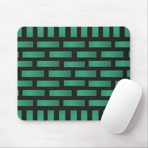 Abstraktes Schwarz-Ziegelmuster mit Rechtecken Mousepad