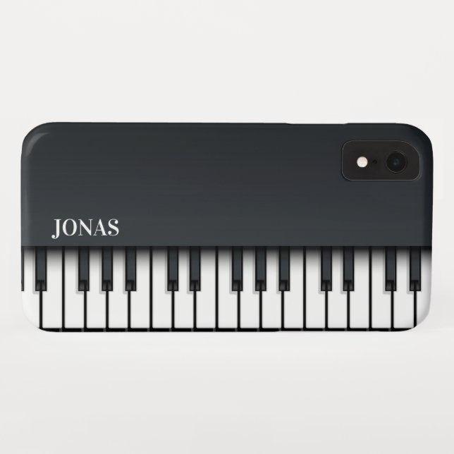 Abstraktes Schwarzes Piano Case-Mate iPhone Hülle (Rückseite (Horizontal))
