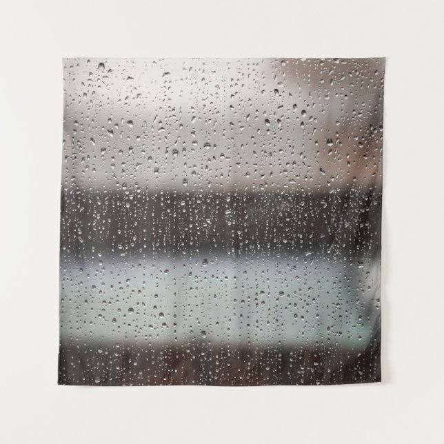 Abstraktes Schwarzweiß-Bild Wandteppich (Vorderseite)