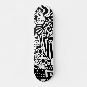 Abstraktes Schwarzweißmuster Skateboard
