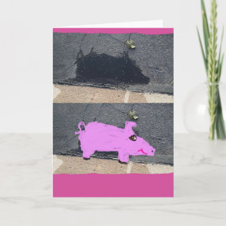 Abstraktes Schweinchen 🐷  Karte