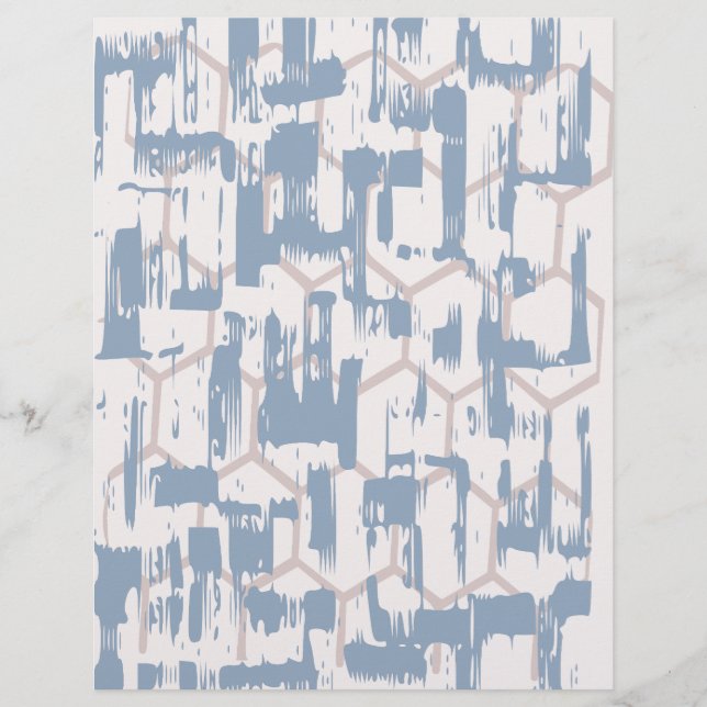 Abstraktes Scrapbook-Papier aus Grau und Creme (Vorderseite)