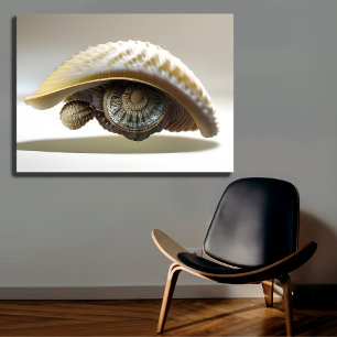 Abstraktes Seashell Eye Wall Art Deco Leinwanddruck