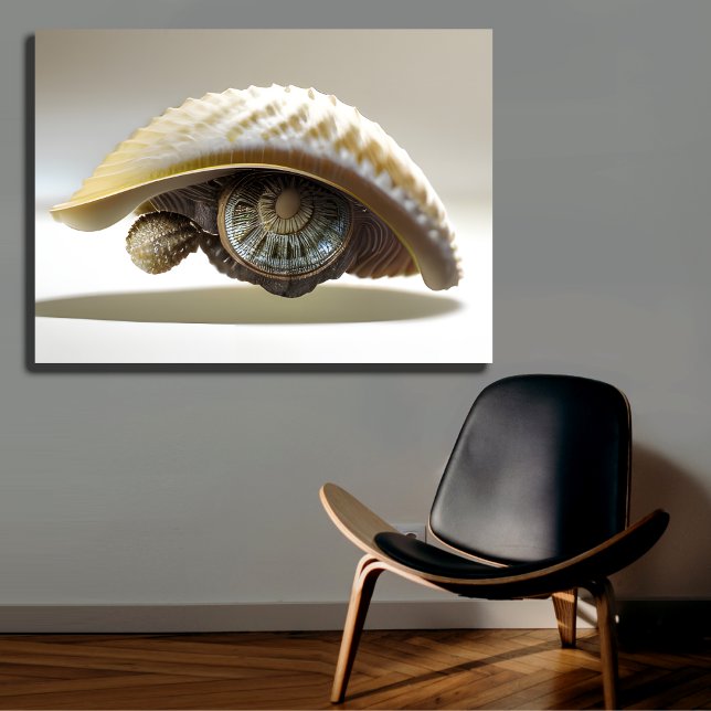 Abstraktes Seashell Eye Wall Art Deco Leinwanddruck (Von Creator hochgeladen)