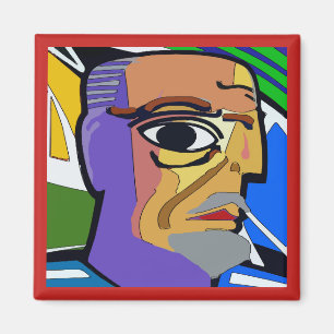 Abstraktes Selbst.Gesicht Magnet