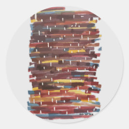 Abstraktes Sepia Runder Aufkleber