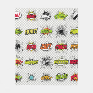 abstraktes Set von Pop-Kunstobjekten auf einem spe Fleecedecke