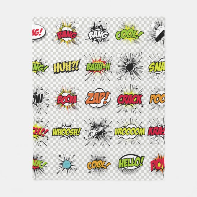 abstraktes Set von Pop-Kunstobjekten auf einem spe Fleecedecke (Vorderseite)